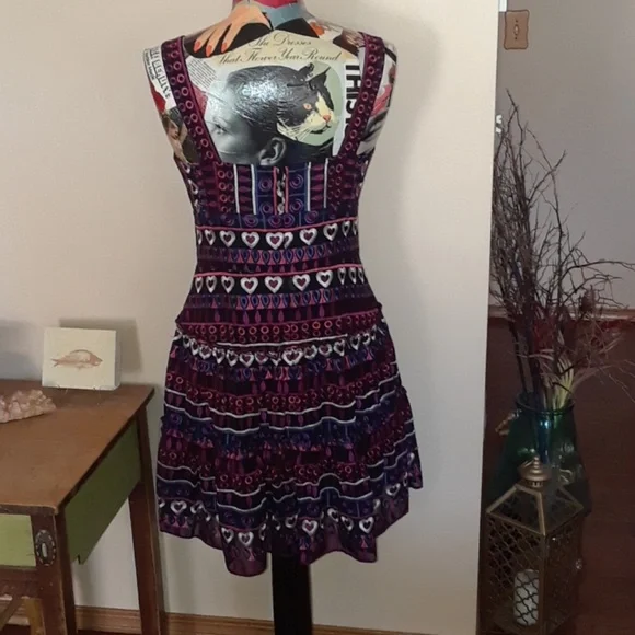 Anna Sui jubilant reunion a-line designer dress NWT SZ 6 - Picture 8 of 9